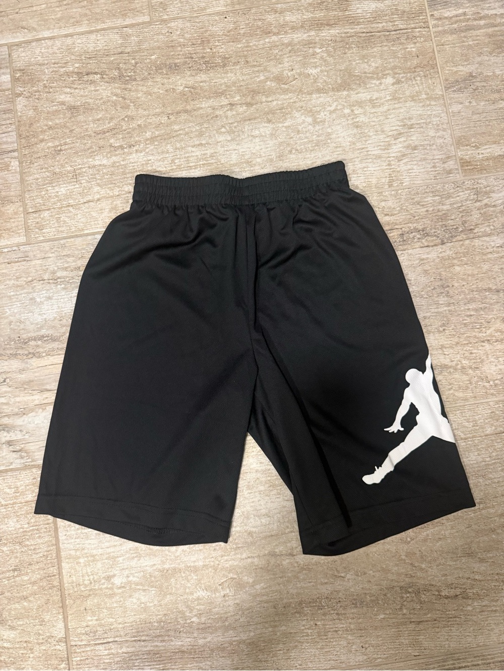 Jordan Black Athletic Shorts with White Jumpman Graphic